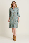 Brakeburn Mia Shirt Dress-Dress-White finn
