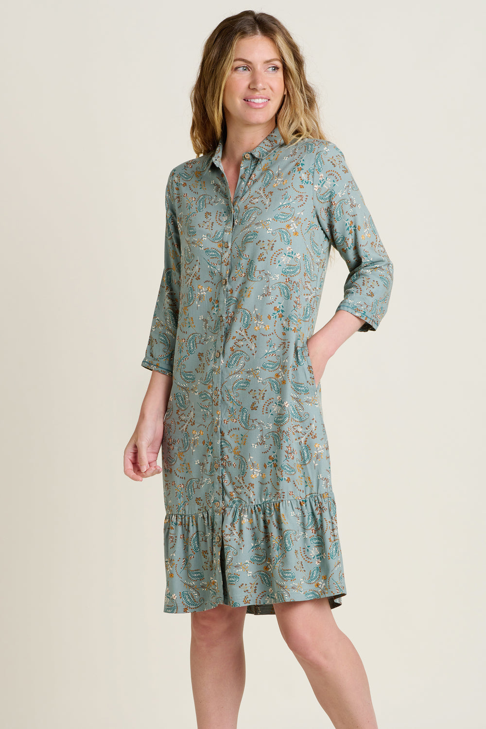 Brakeburn Mia Shirt Dress-Dress-White finn