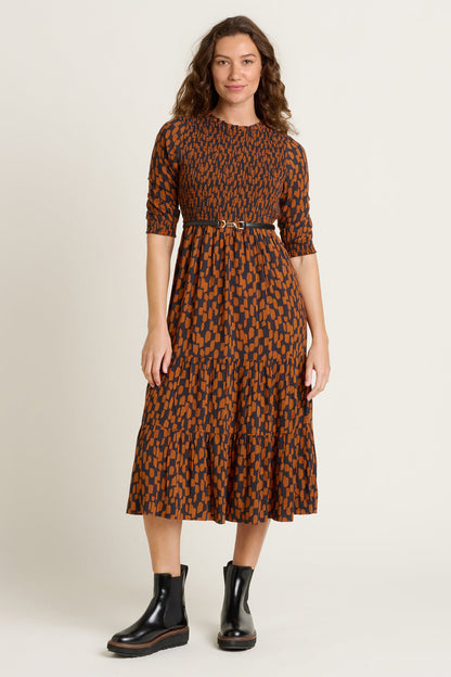 Brakeburn Brush Strokes Midi Dress