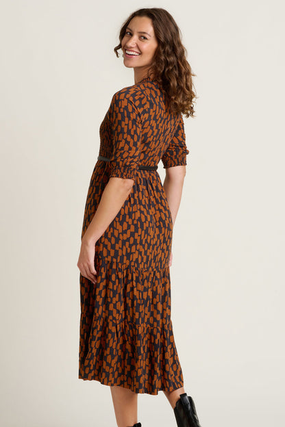 Brakeburn Brush Strokes Midi Dress