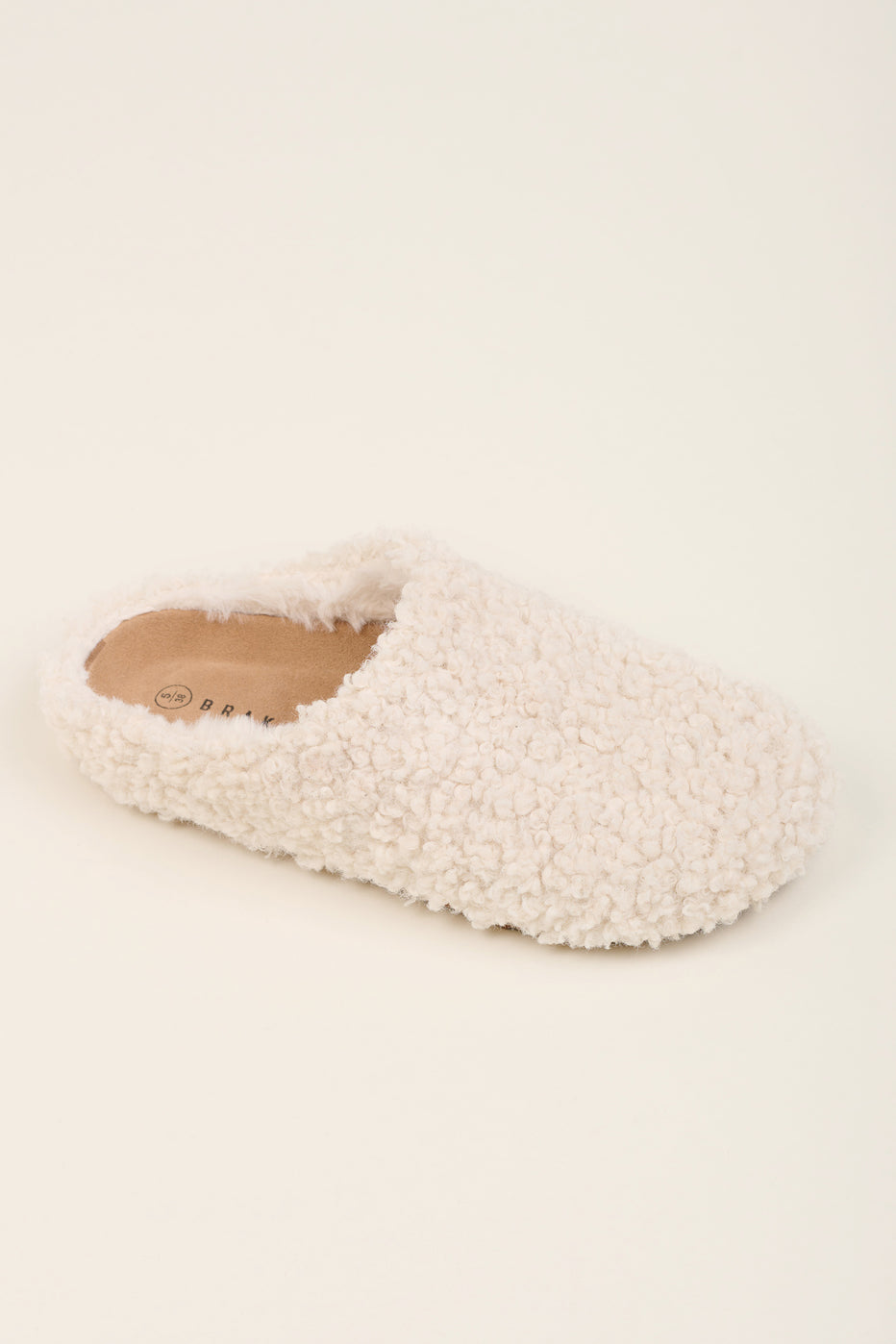 Brakeburn Cream Boucle Slipper