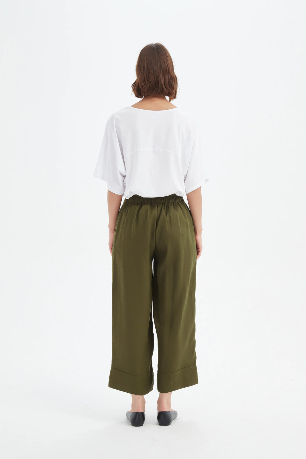Tirelli Wide Leg linen Trousers-Tirelli-White finn