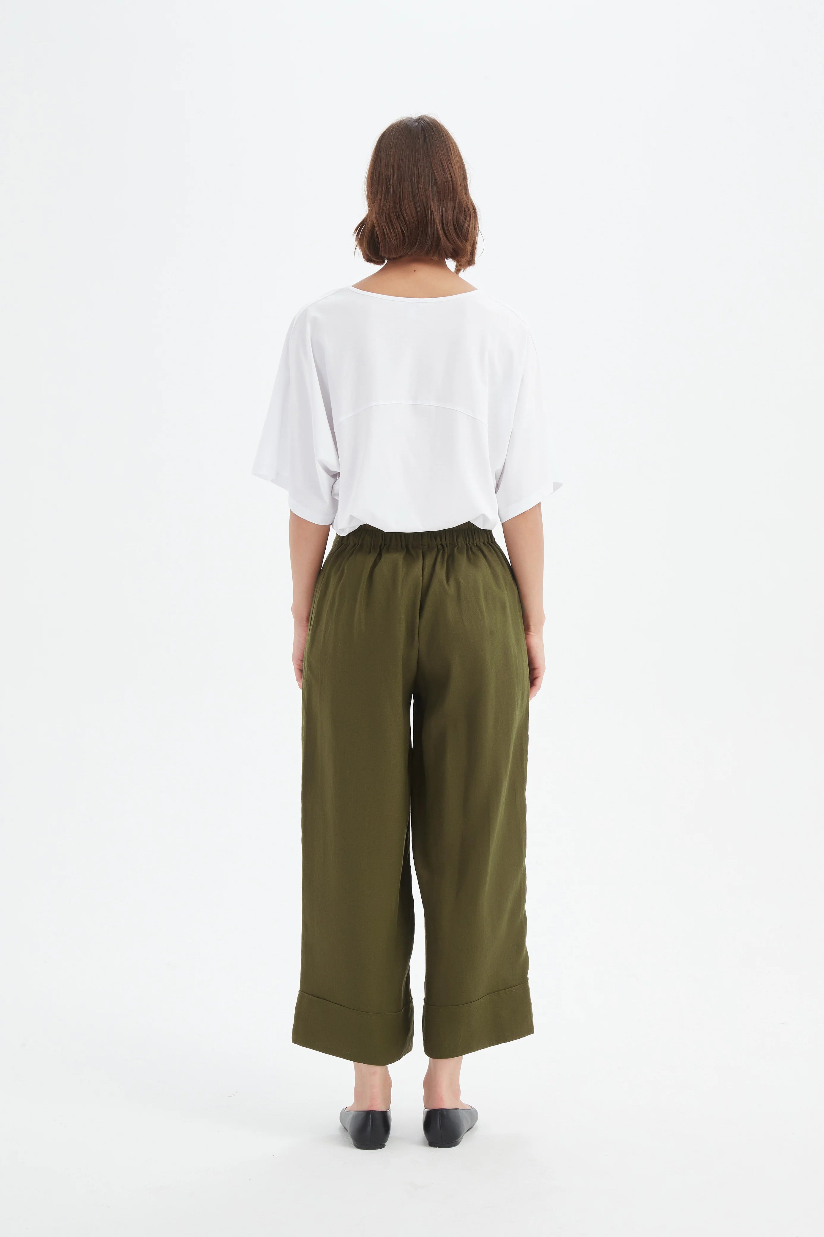 Tirelli Wide Leg linen Trousers-Tirelli-White finn