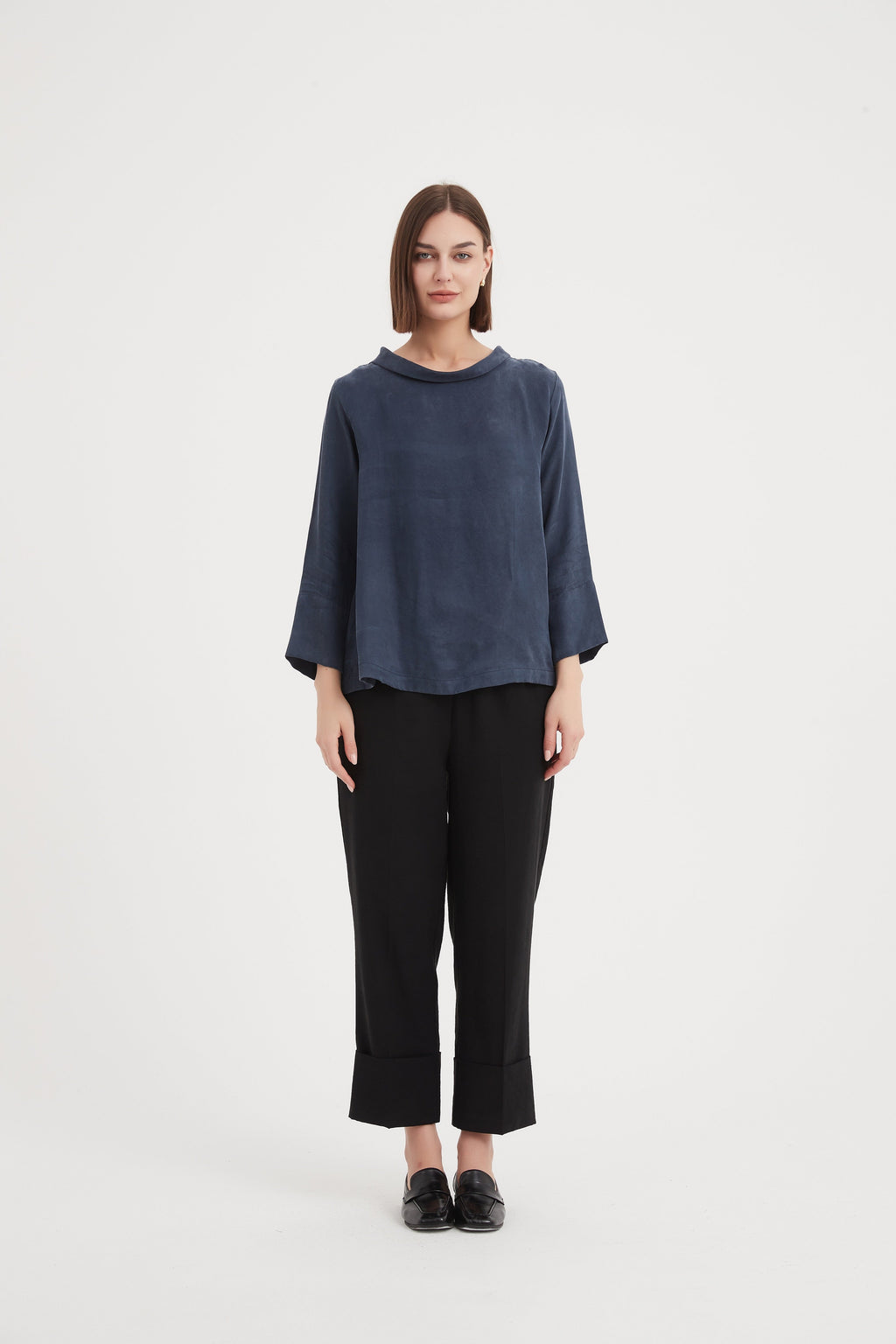 Tirelli Sleeve Mock Neck Top