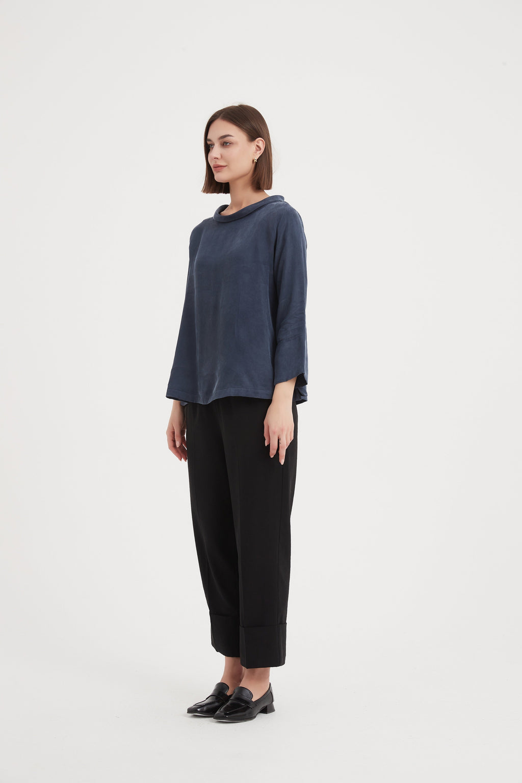 Tirelli Sleeve Mock Neck Top
