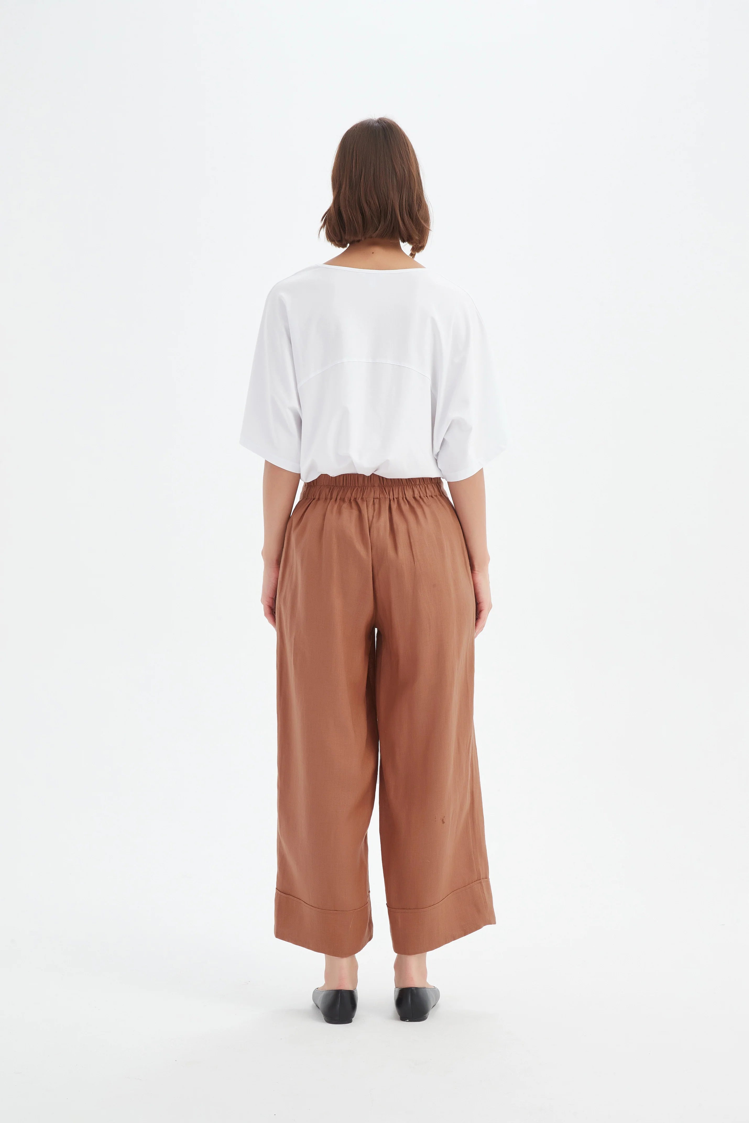 Tirelli Wide Leg linen Trousers-Tirelli-White finn