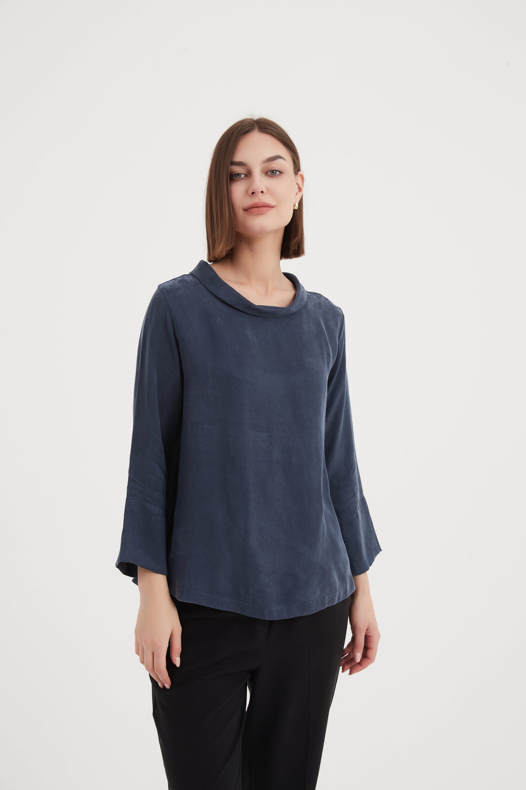 Tirelli Sleeve Mock Neck Top