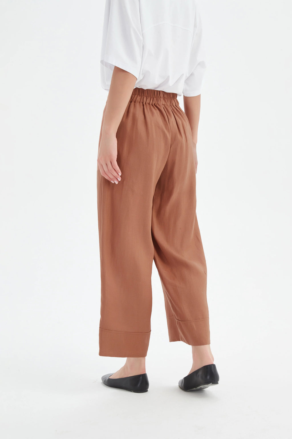 Tirelli Wide Leg linen Trousers-Tirelli-White finn