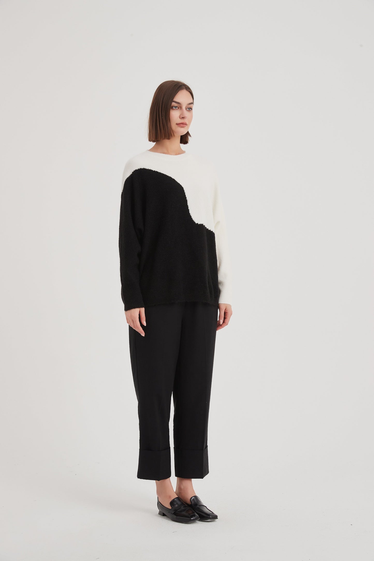 Tirelli Wave Detail Contrast Knit