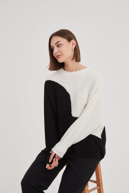 Tirelli Wave Detail Contrast Knit