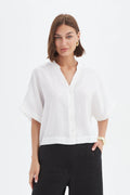 Tirelli Button Linen Shirt-Tirelli-White finn