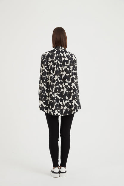 Tirelli Elastic Front Hem Print Shirt