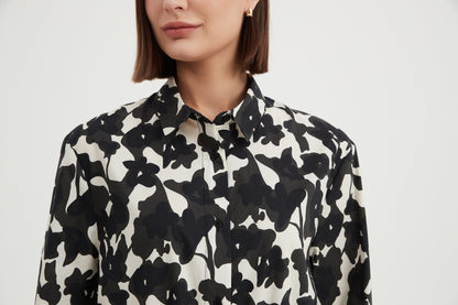 Tirelli Elastic Front Hem Print Shirt