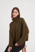 Tirelli Chunky Cable Oversized Knit-Knitwear-White finn
