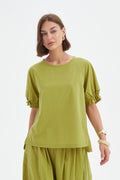 Tirelli Ruffle Sleeve Top-Tirelli-White finn