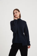 Tirelli Asymmetric Hem Knit-Knitwear-White finn