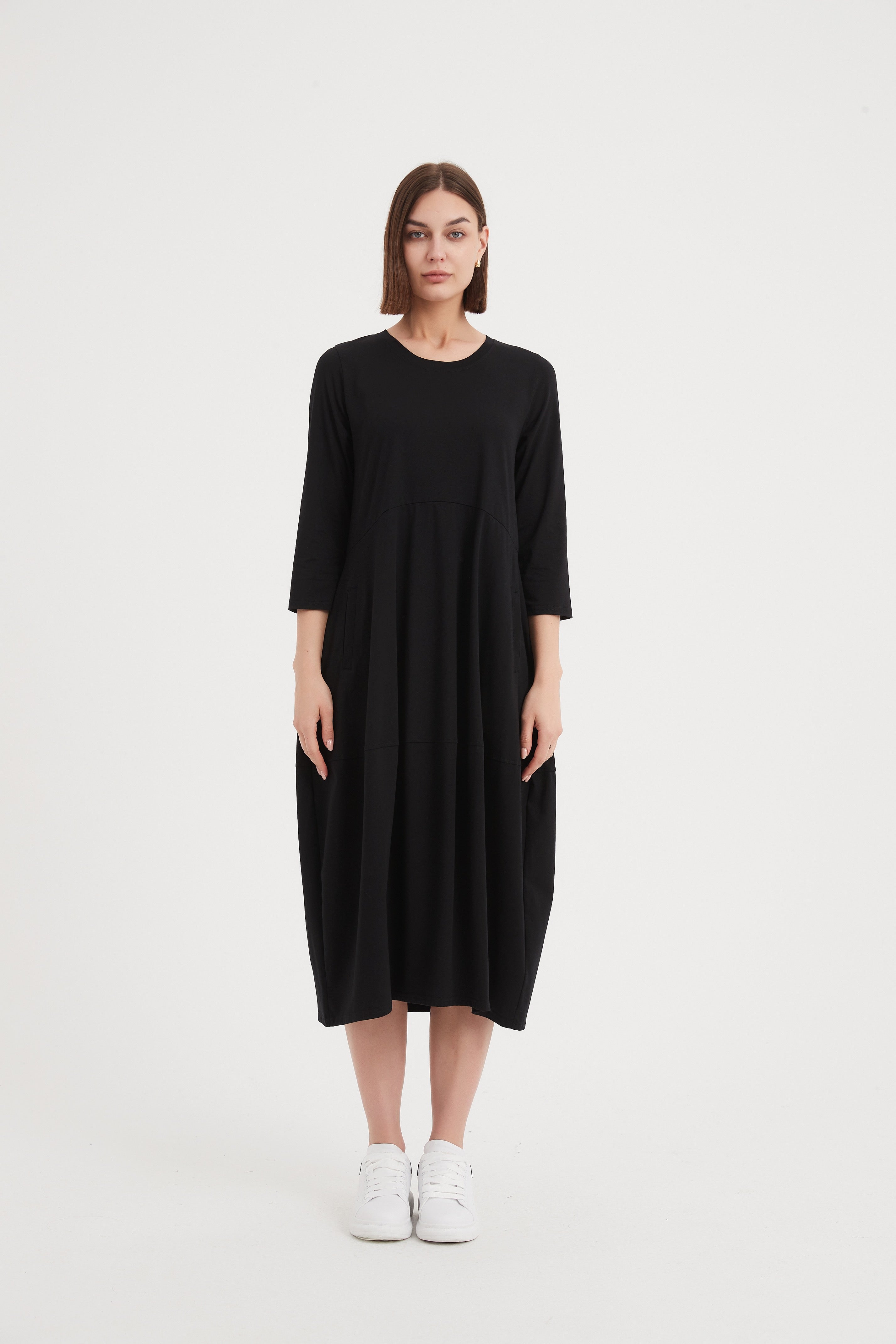 Tirelli Ovoid Jersey Dress-Dress-White finn
