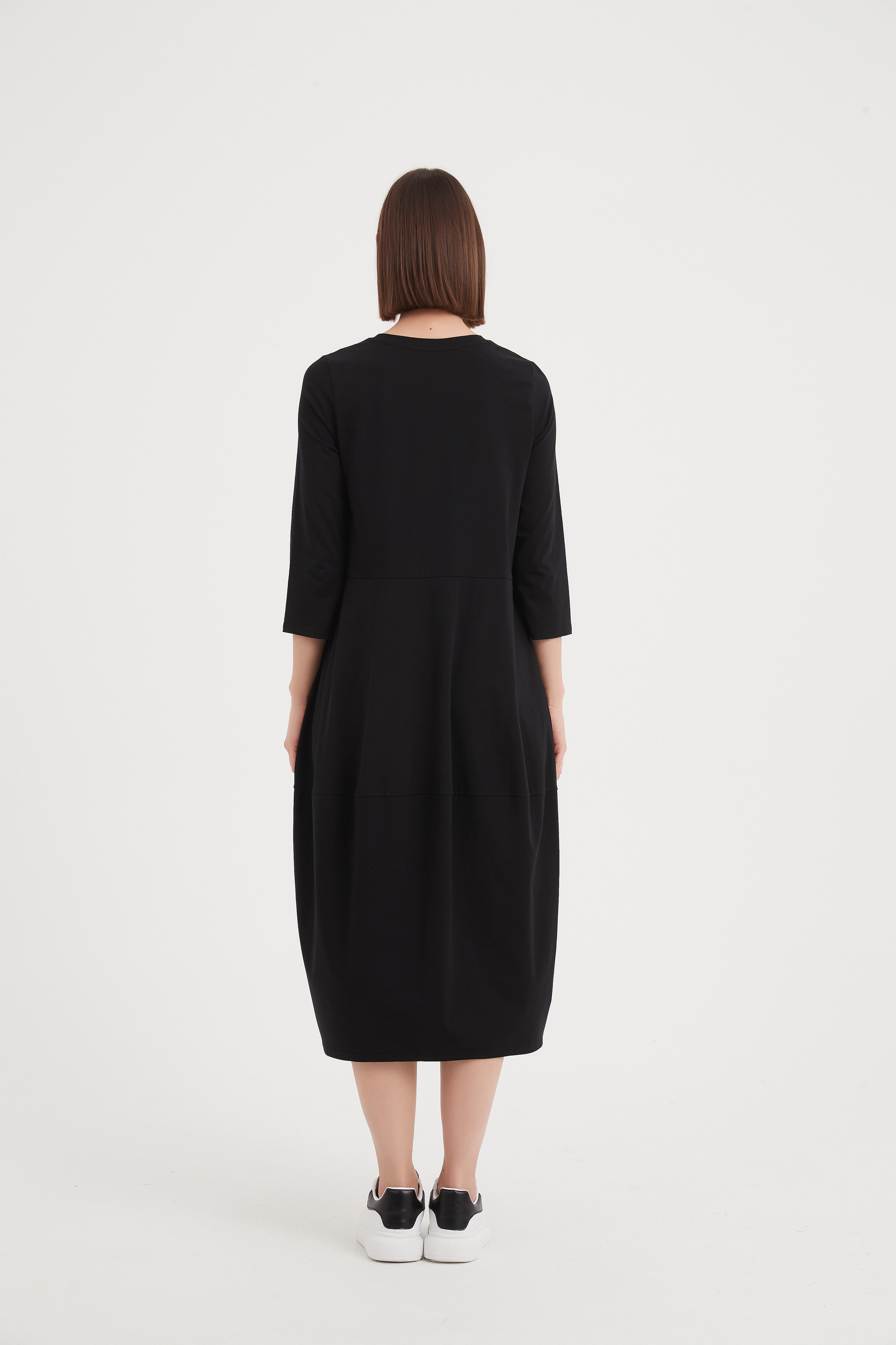 Tirelli Ovoid Jersey Dress-Dress-White finn