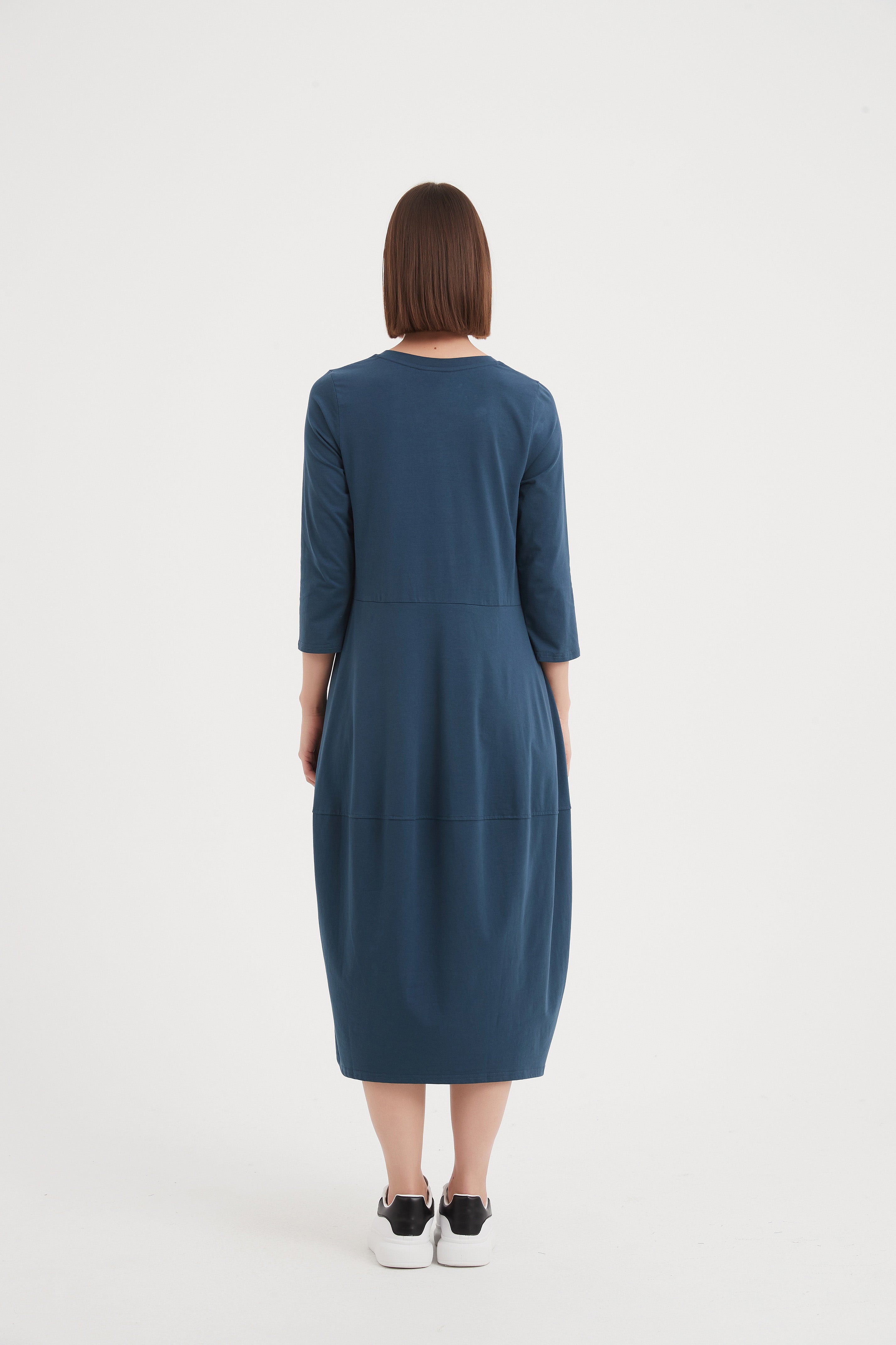 Tirelli Ovoid Jersey Dress-Dress-White finn