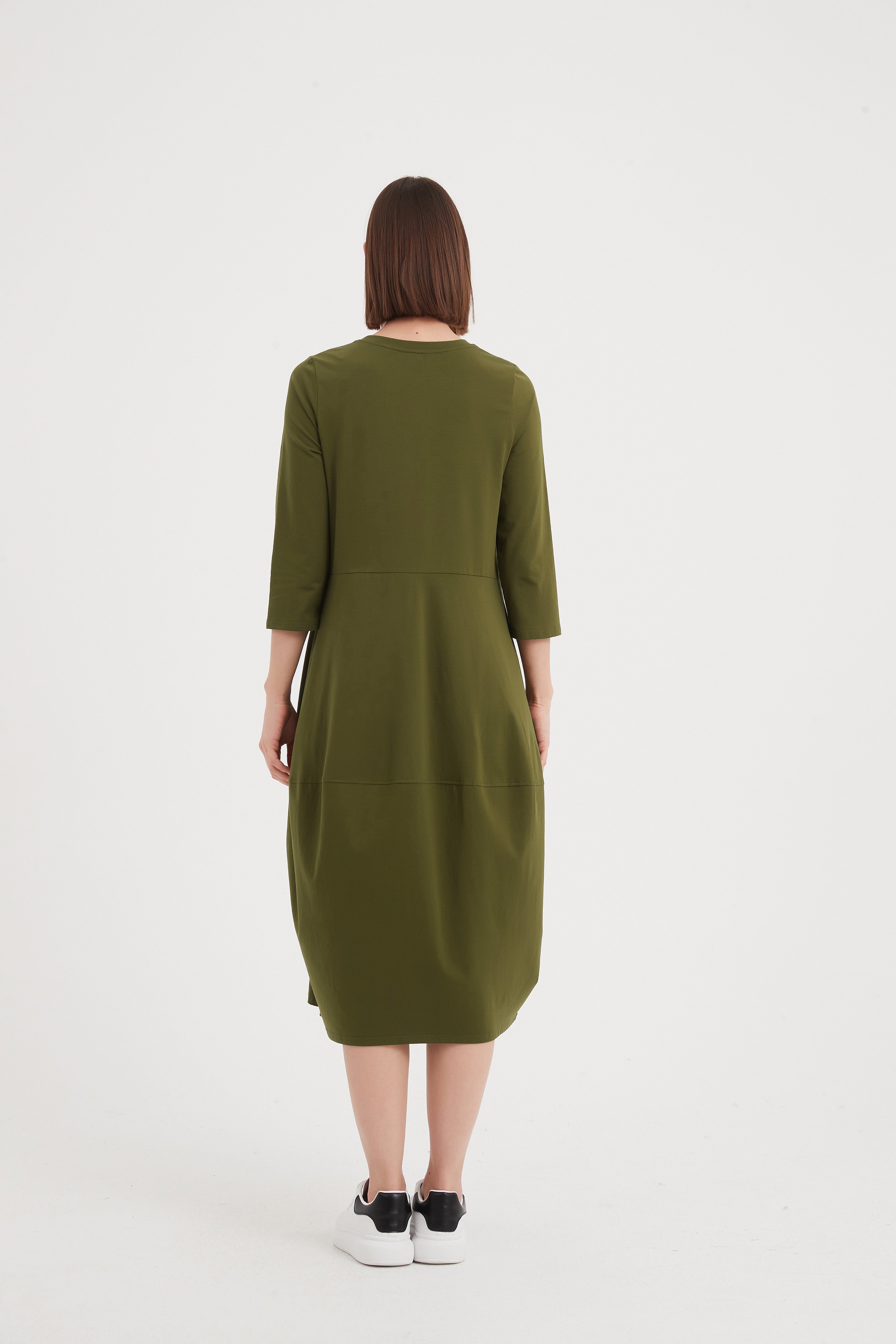 Tirelli Ovoid Jersey Dress-Dress-White finn
