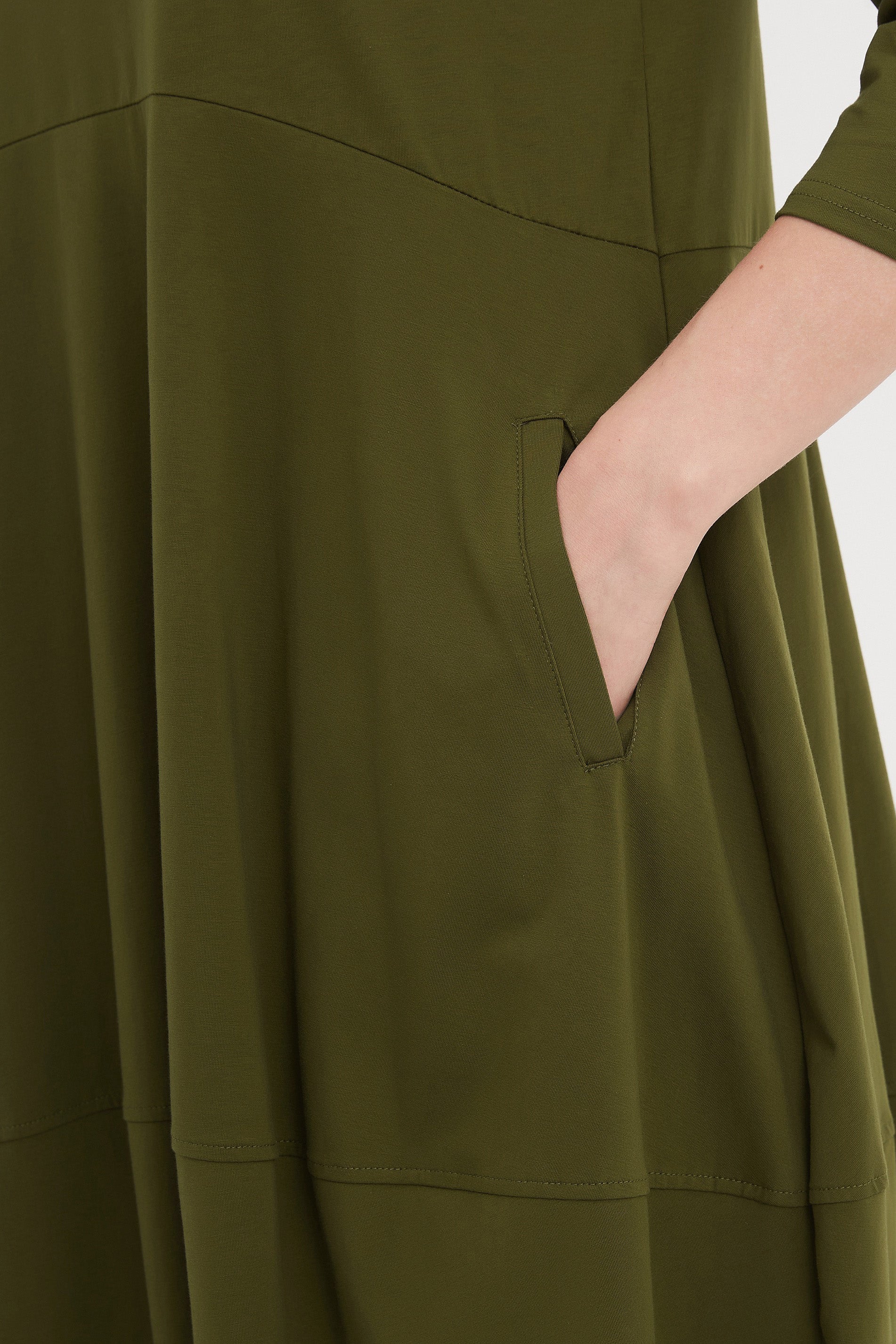 Tirelli Ovoid Jersey Dress-Dress-White finn