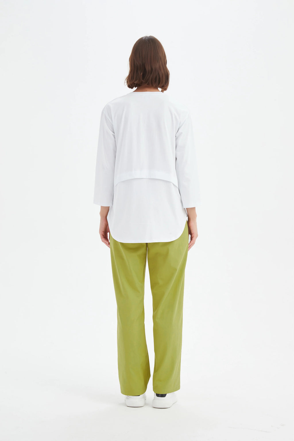 Tirelli Curved Seam Top-Tirelli-White finn