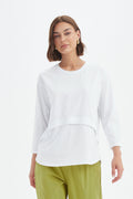 Tirelli Curved Seam Top-Tirelli-White finn