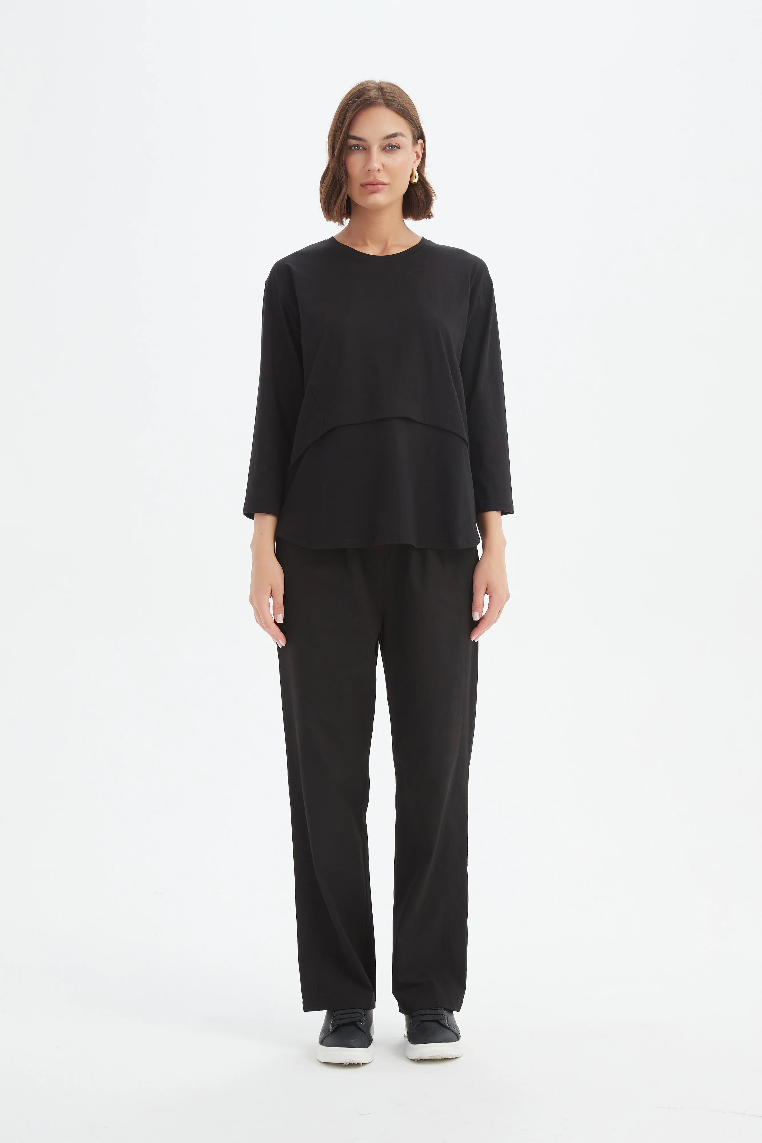 Tirelli Curved Seam Top-Tirelli-White finn