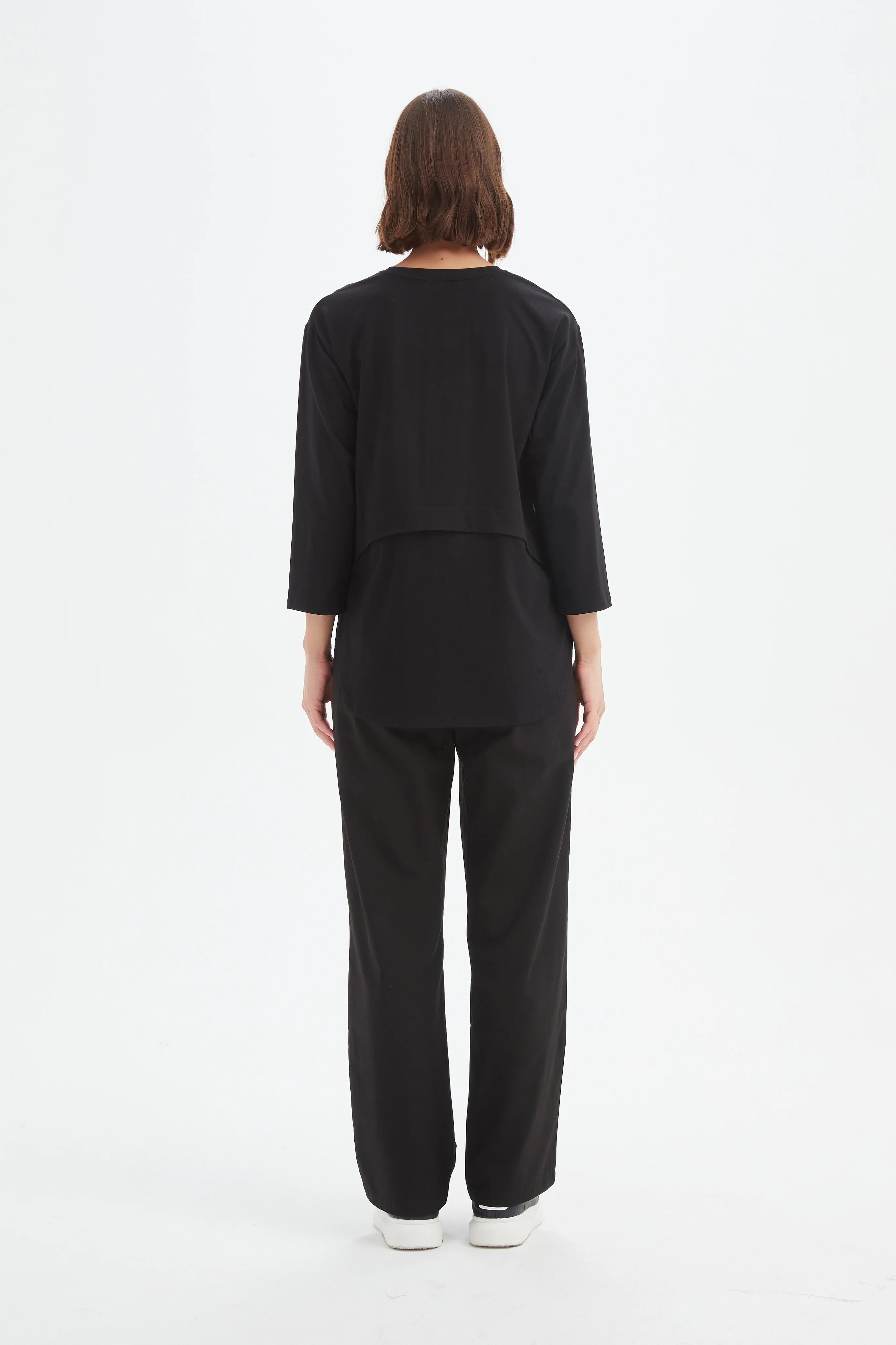 Tirelli Curved Seam Top-Tops-White finn