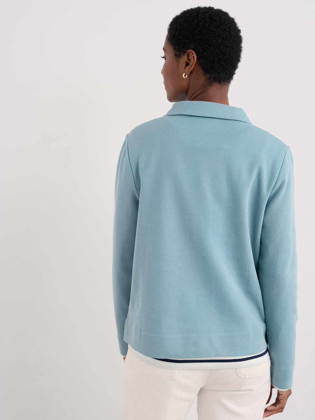 Seasalt Clear Wing V-Neck Collared Jumper