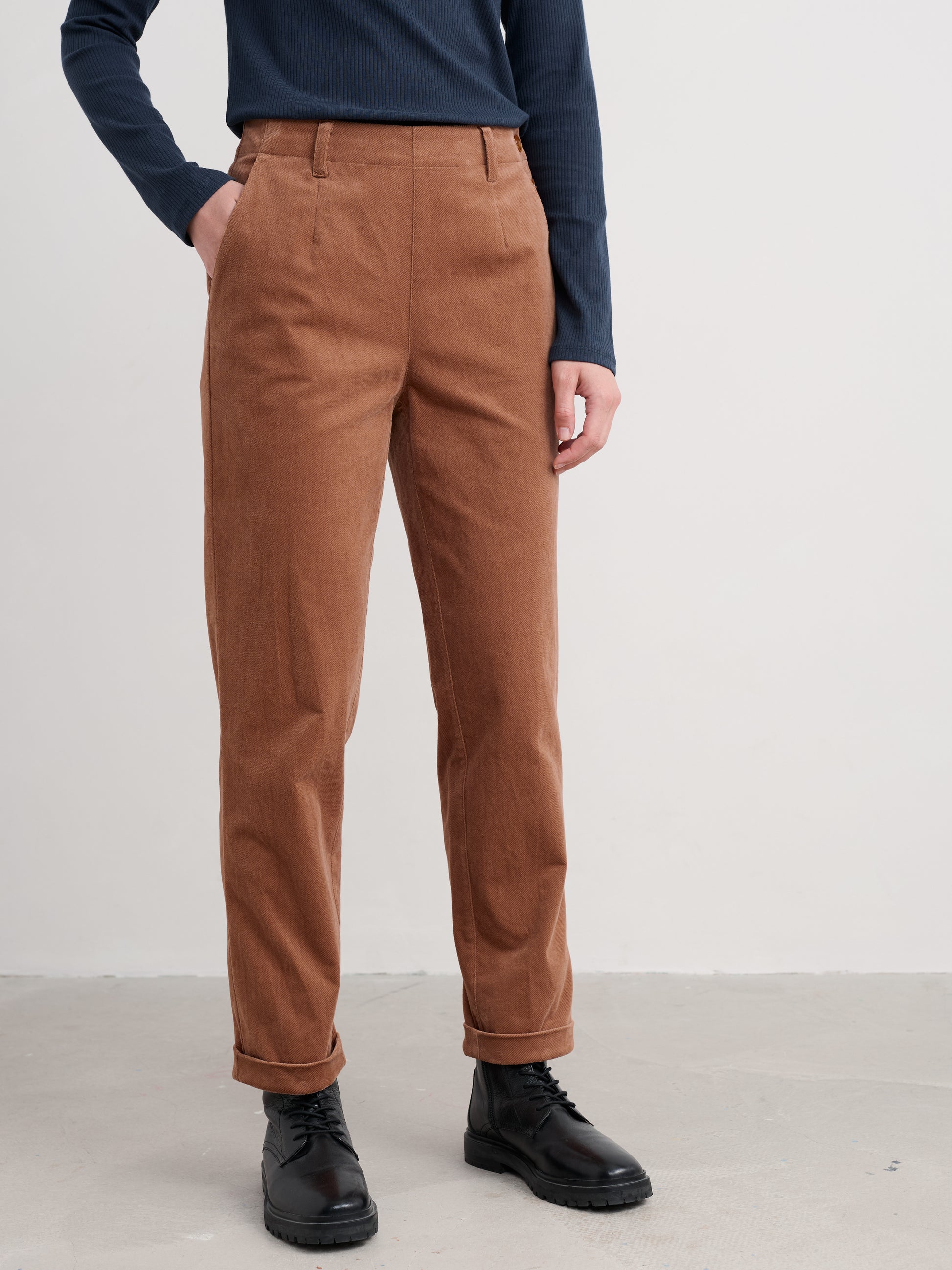 Seasalt Crackington Trouser-White finn -White finn