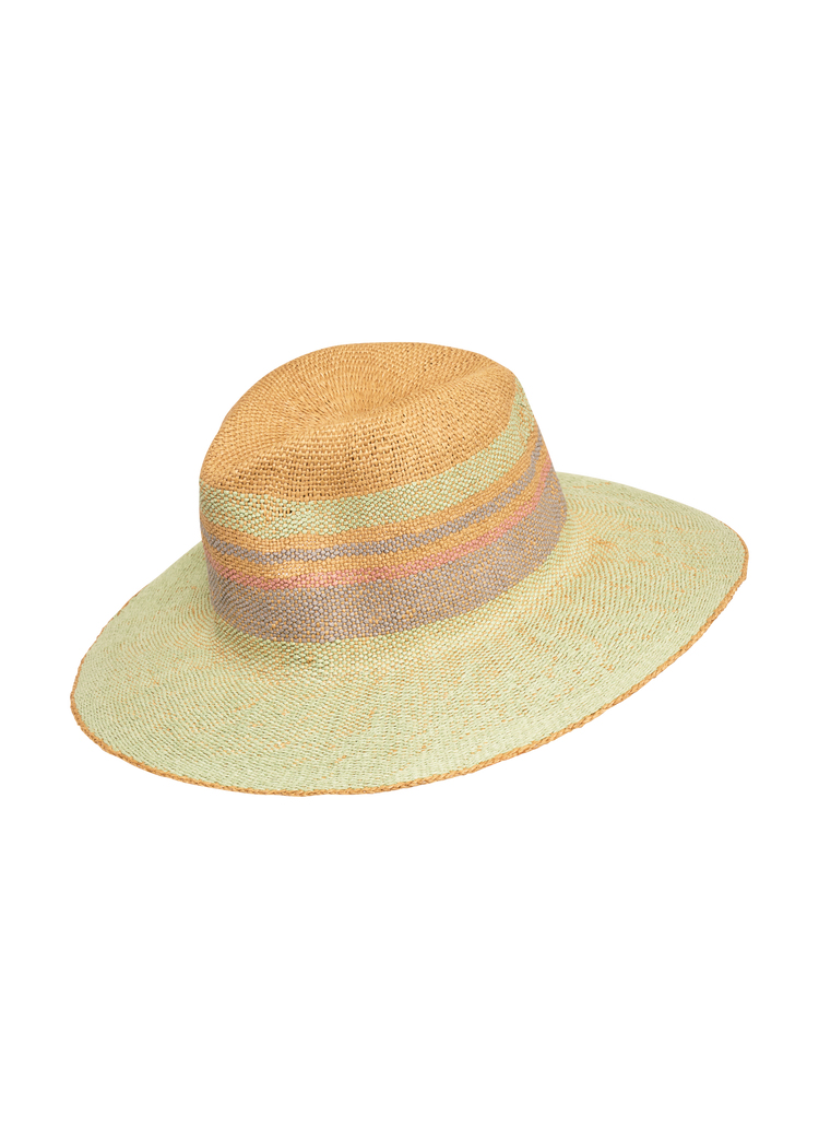 Powder Daphne Hat - Mint with Stripe
