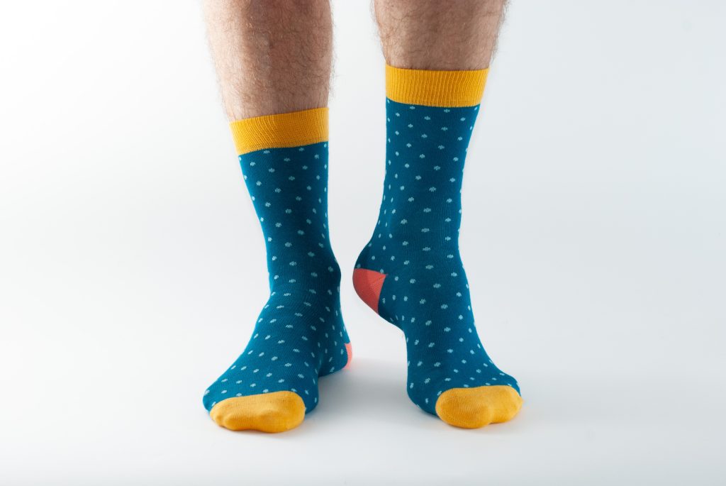 Blue Spot Bamboo Socks