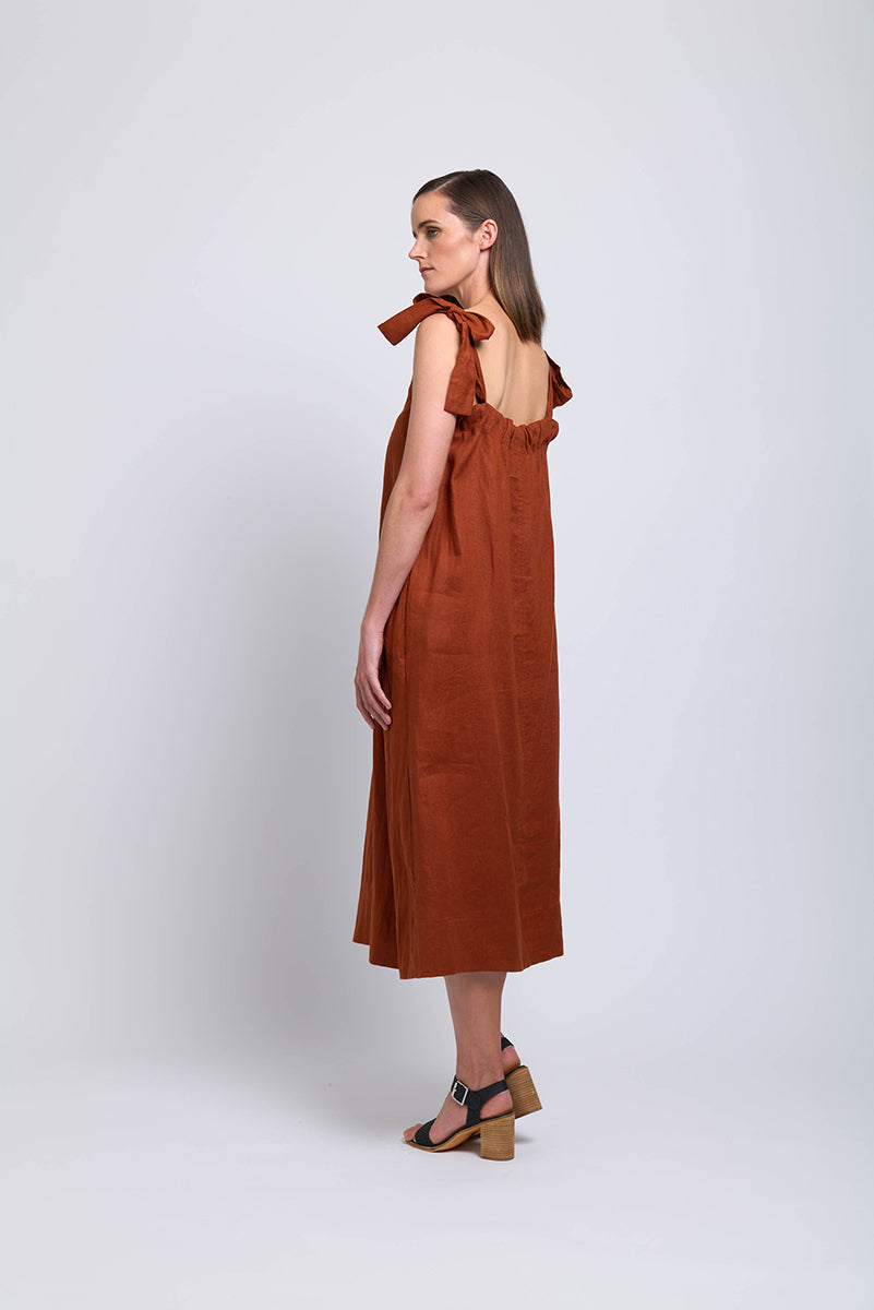 Foil Bali Tie Dress Bombay-Dress-White finn