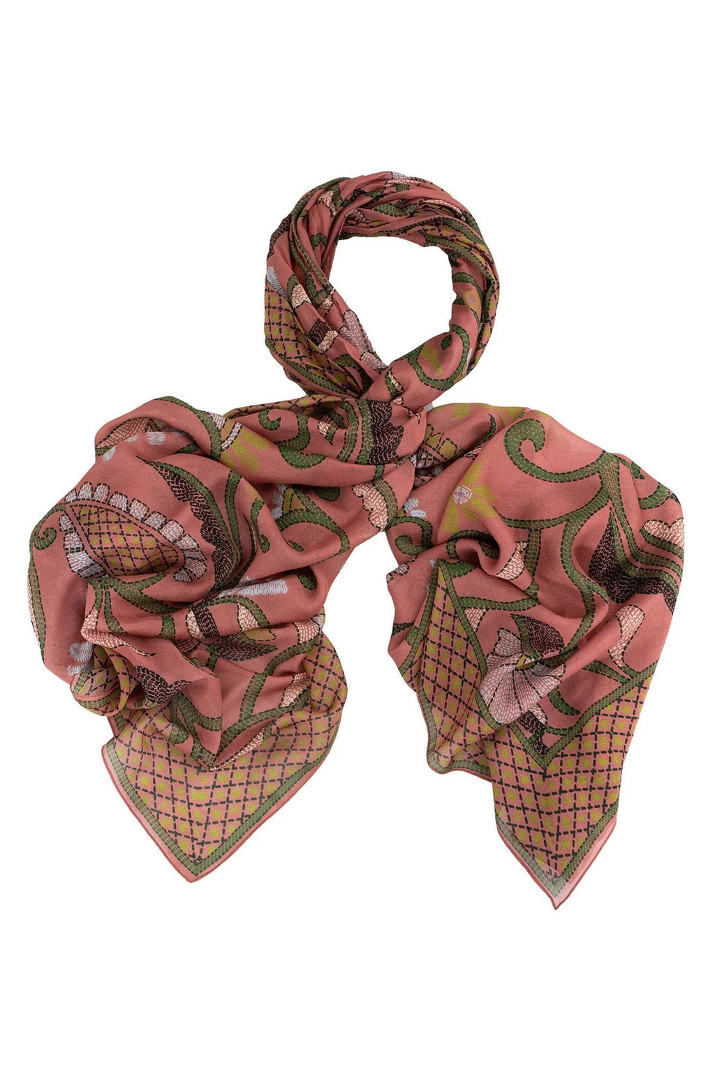 One Hundred Stars Giant Kantha Scarf Pink