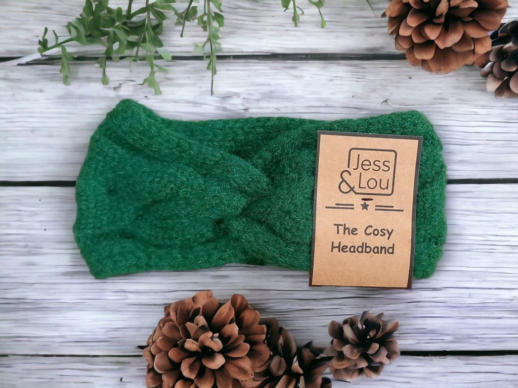Jess & Lou Cosy Cable, Knot Front Headband-Headband-White finn