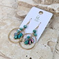 Luxury beaded earrings HZ172E-GLD-GRN-Earrings-White finn