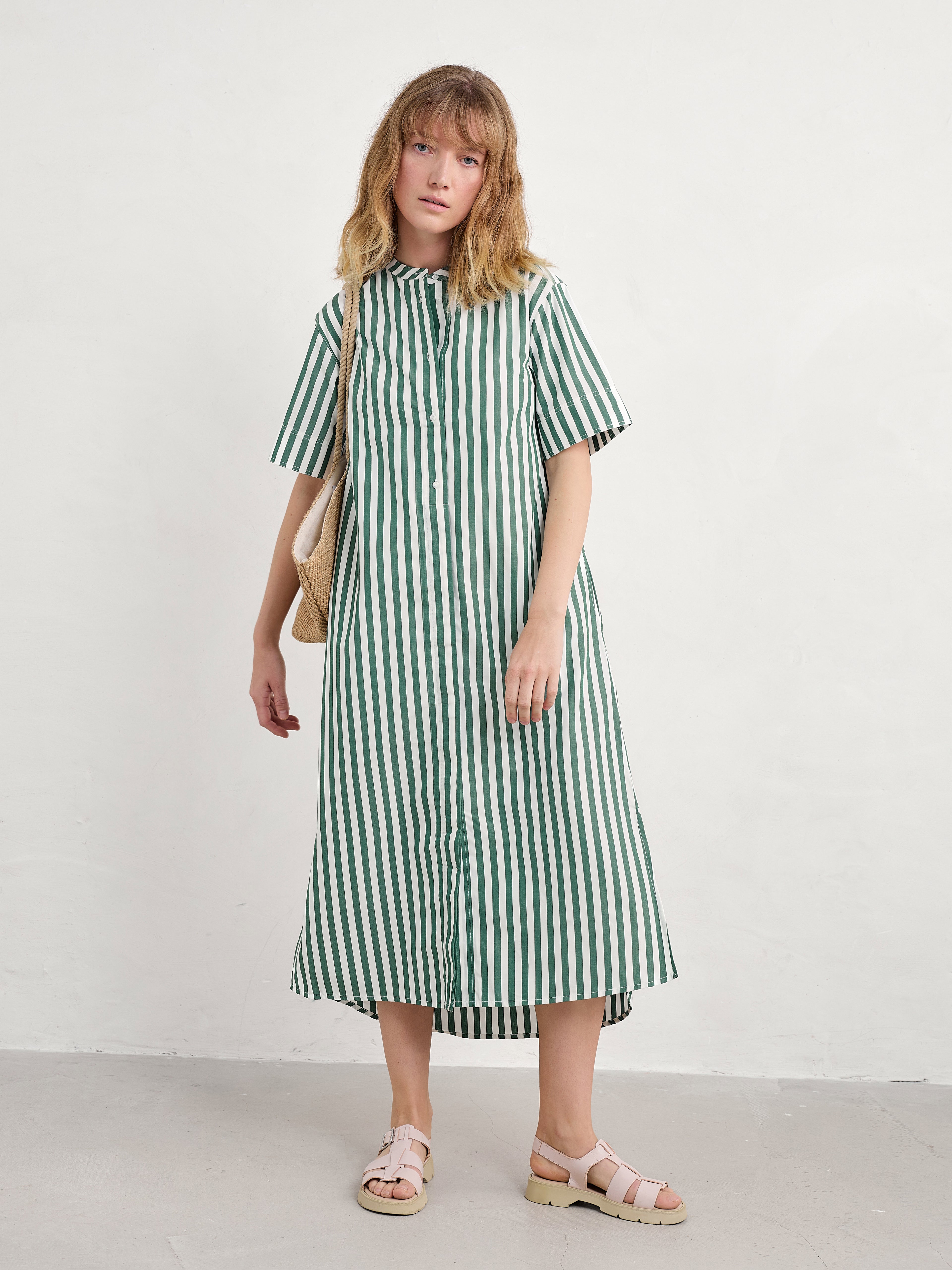 Seasalt Harbour Movement Organic Cotton Dress-Dress-White finn