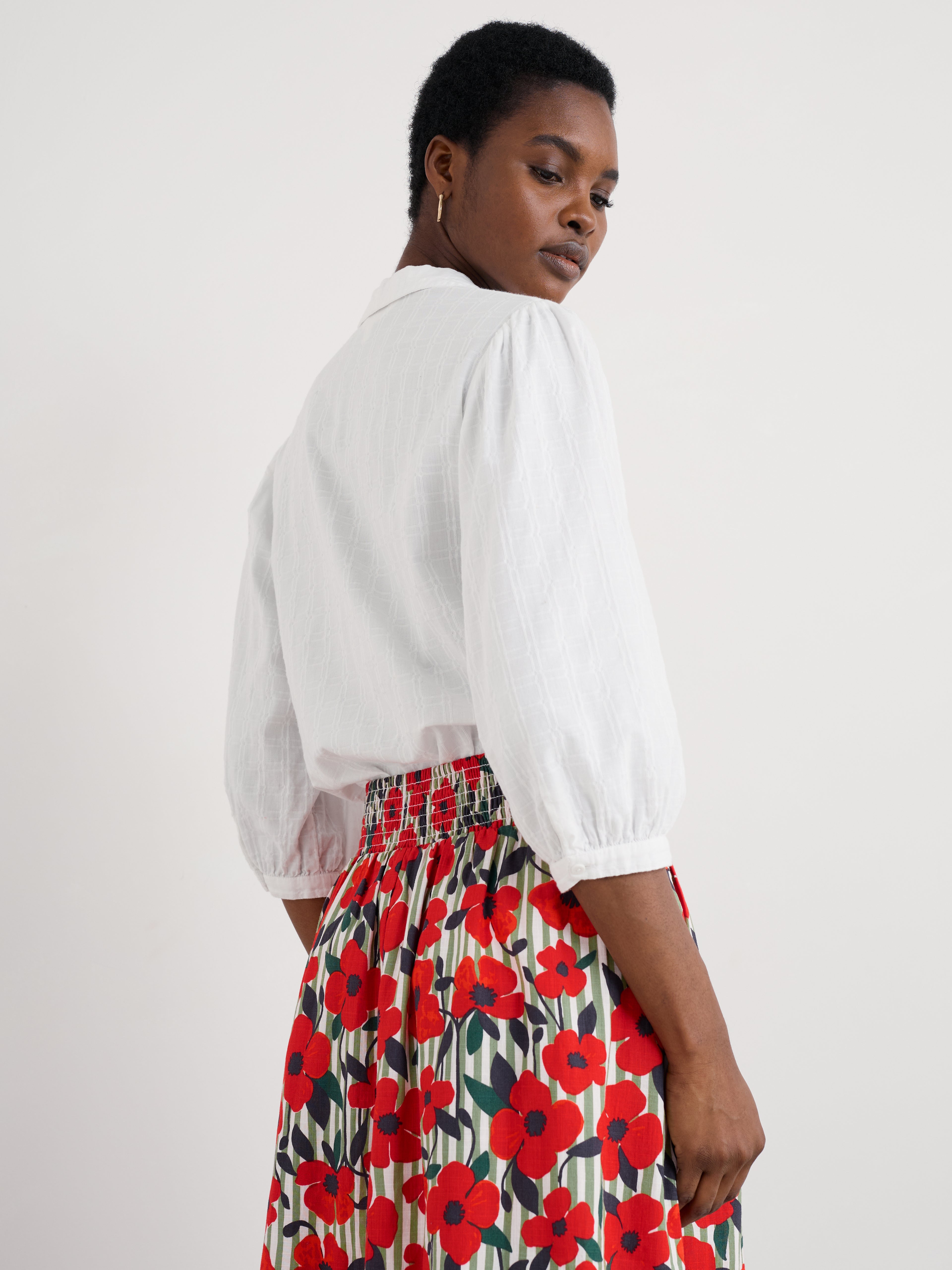 Seasalt Hope Cottage Blouse-Shirts & Tops-White finn