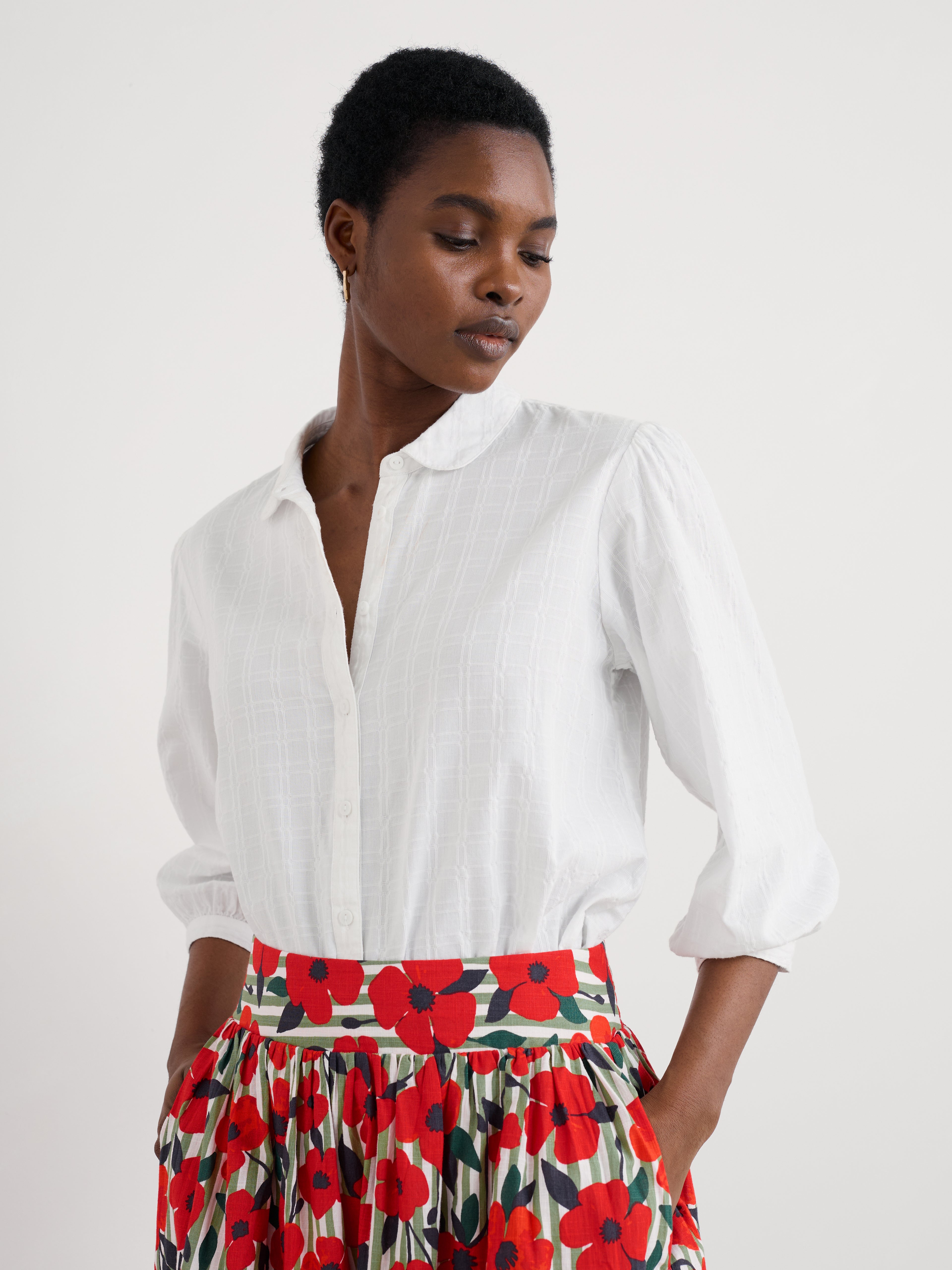 Seasalt Hope Cottage Blouse-Shirts & Tops-White finn