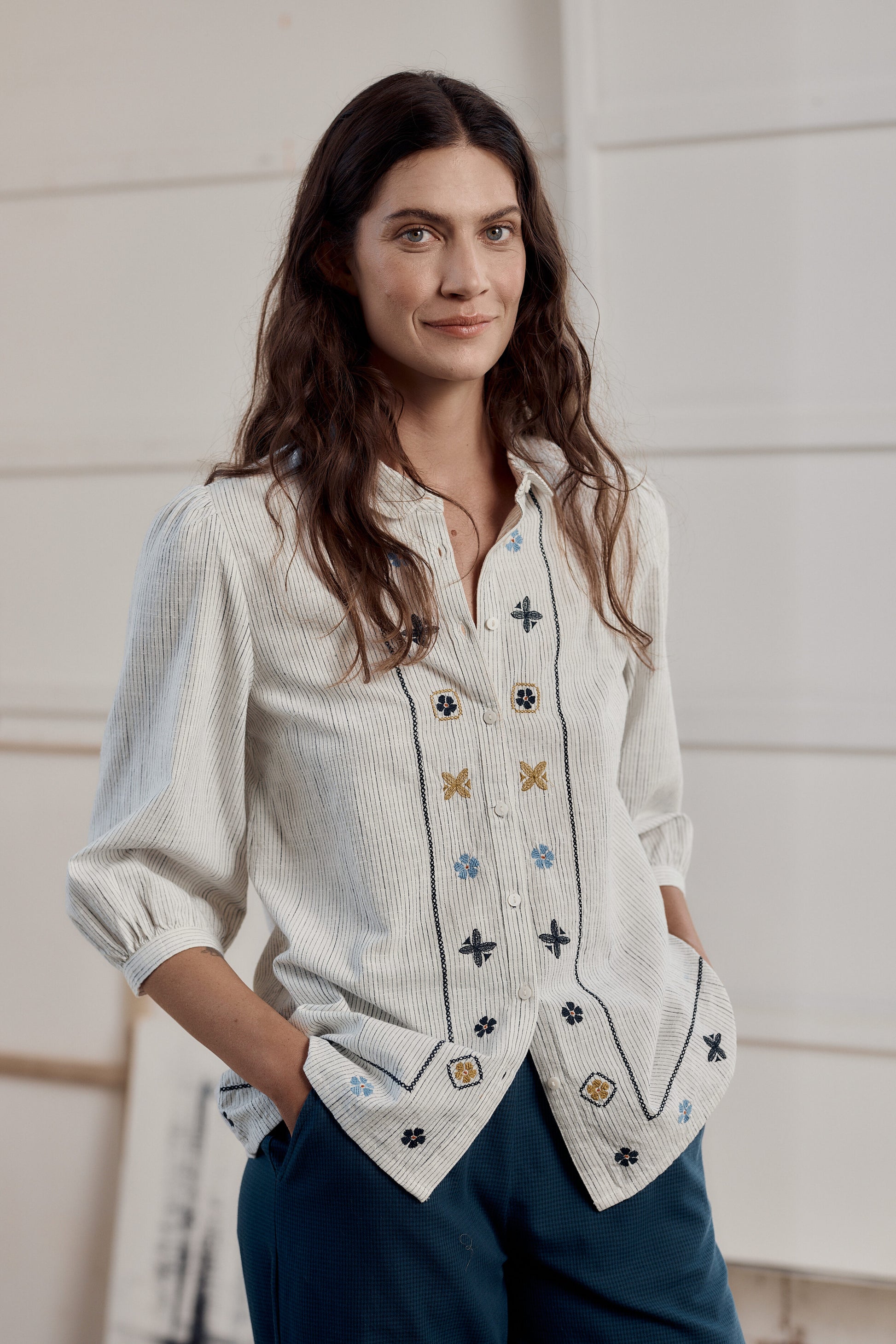 Seasalt Hope Cottage Embroidered Blouse