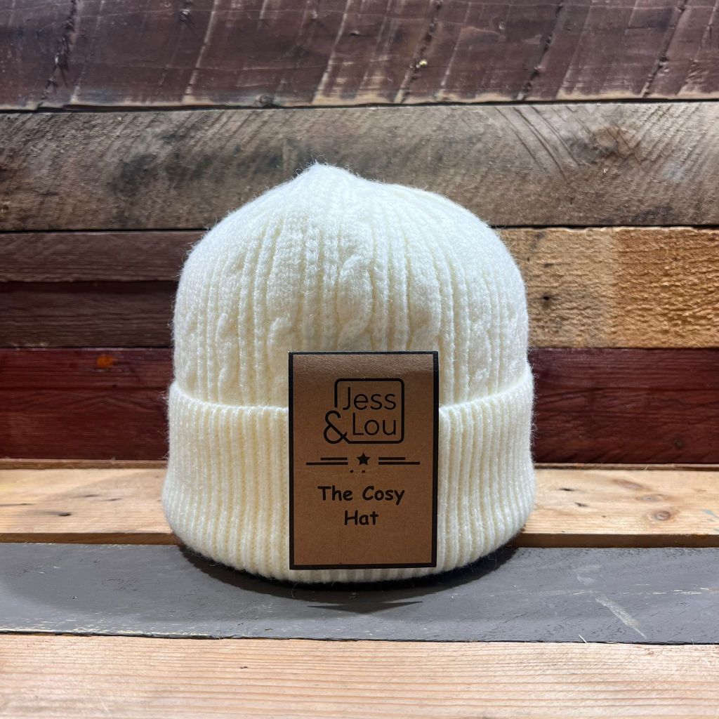 Unisex Cable Beanie Hat-Hat-White finn