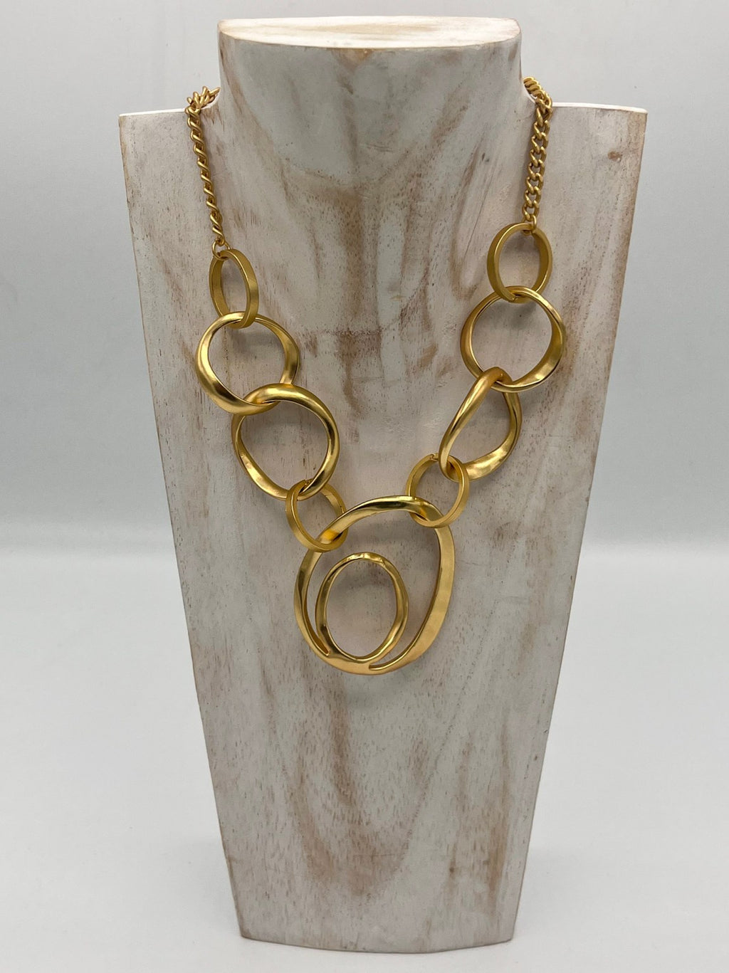 Statement Necklace Large Loops Necklace-Necklace-White finn