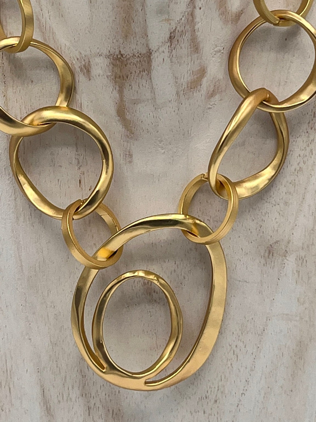 Statement Necklace Large Loops Necklace-Necklace-White finn