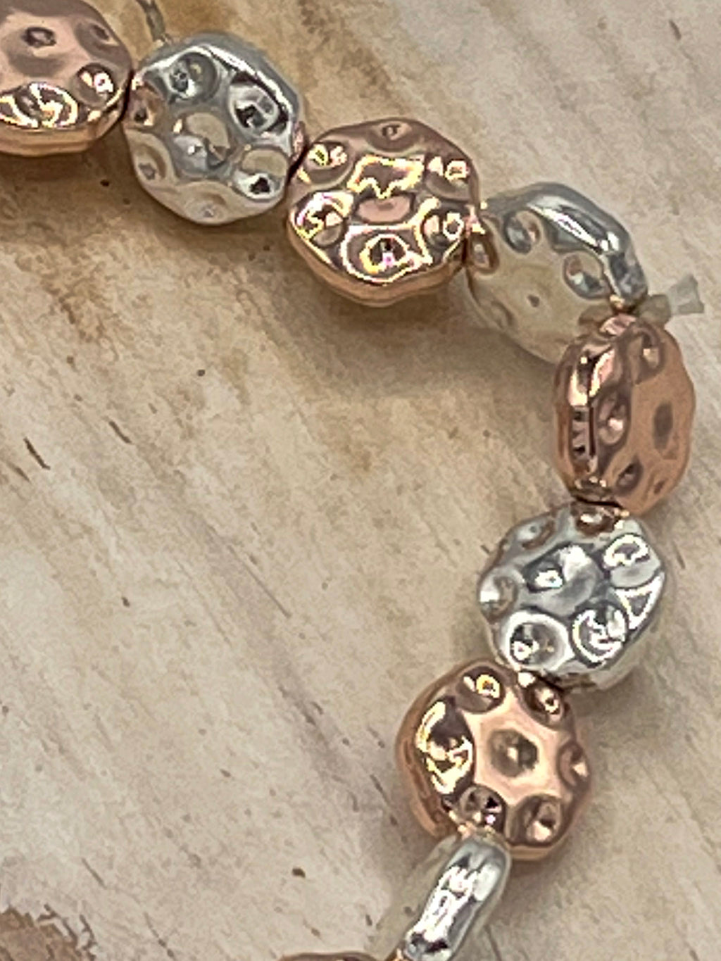 Battered Discs Bracelet-Bracelet-White finn
