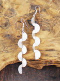 Suzie Blue Long Textured Earrings KH1516-Earrings-White finn