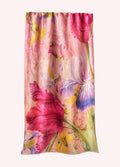 Powder Linen/Cotton Scarf - Floral Study - Petal-Scarf-White finn