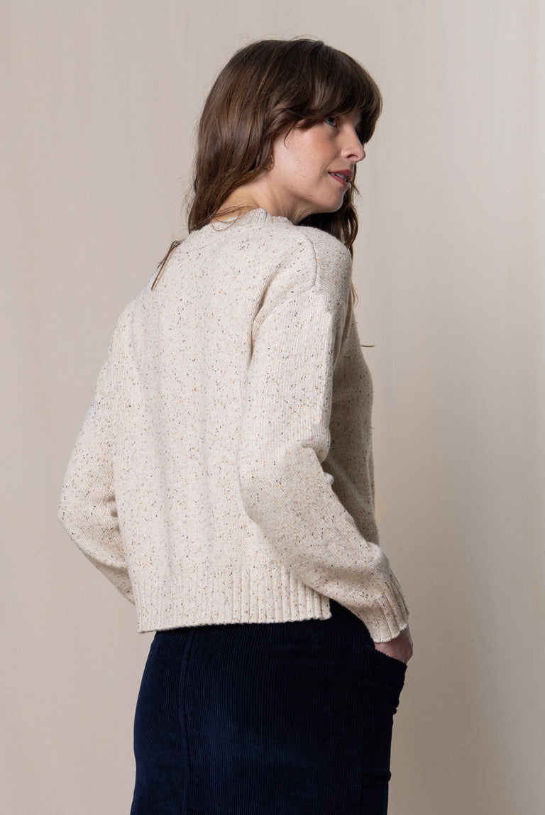 Lily and Me June Neppy Knit Cardigan-Cardigan-White finn