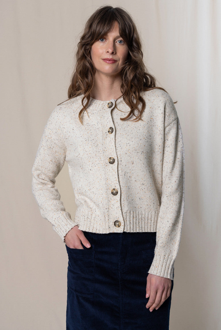 Lily and Me June Neppy Knit Cardigan-Cardigan-White finn