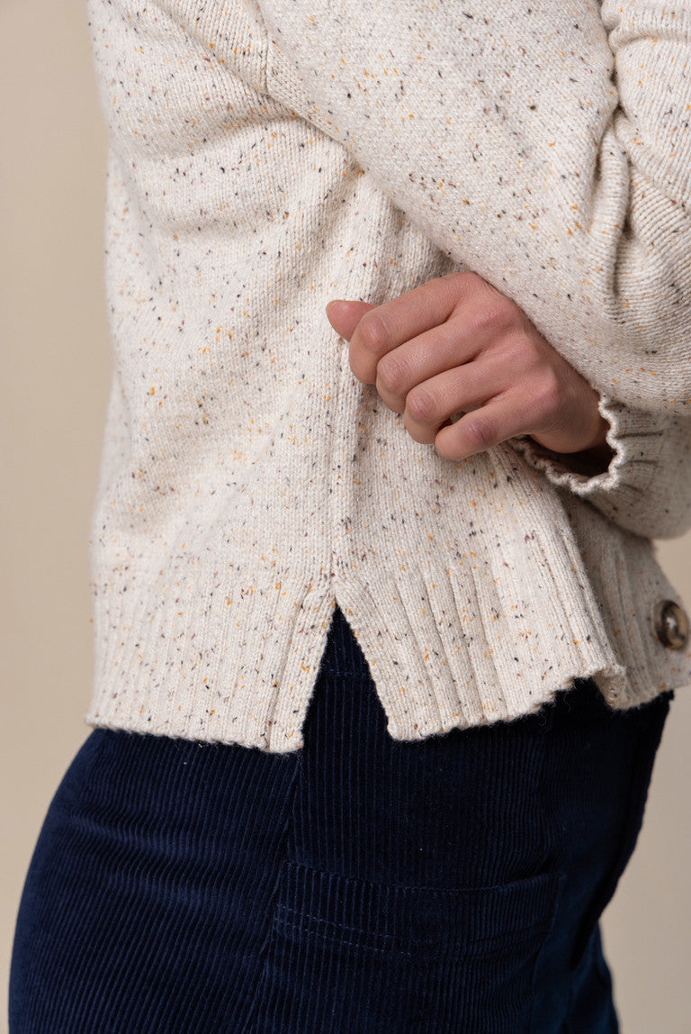 Lily and Me June Neppy Knit Cardigan-Cardigan-White finn